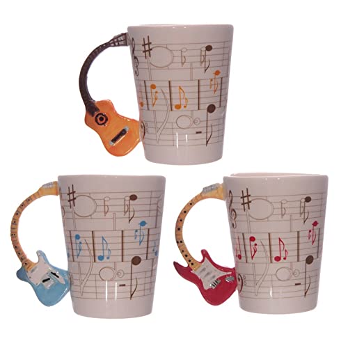 Puckator Tasse aus Keramik mit Griff in Form einer akustischen/elektrischen Gitarre - Designed by Ted Smith Puckator Tasse aus Keramik mit Griff in Form einer akustischen/elektrischen Gitarre - Designed by Ted Smith von Puckator