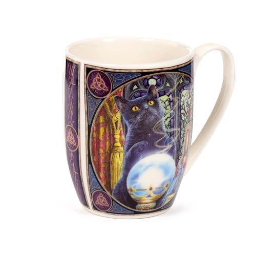Puckator Tasse aus Porzellan 300 ml – Witch's Apprentice Cat – Katzen – Design von Lisa Parker von Puckator