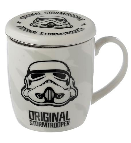 Puckator The Original Stormtrooper Tasse aus Porzellan mit Teeei und Deckel von Puckator