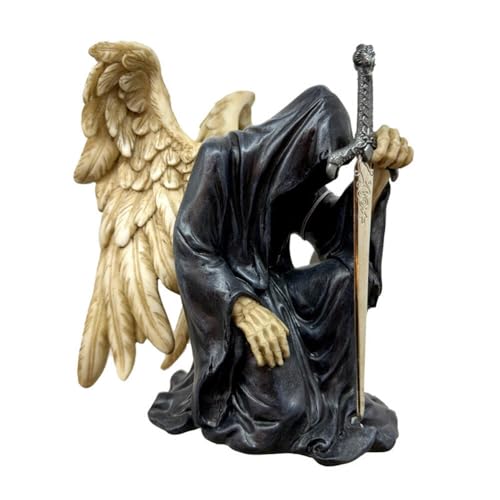 Puckator Todesengel auf Knien mit Schwert – Skulptur aus Harz – Figur Gothisches Accessoire für Zuhause und Halloween Puckator Todesengel auf Knien mit Schwert – Skulptur aus Harz – Figur Gothisches Accessoire für Zuhause und Halloween von Puckator