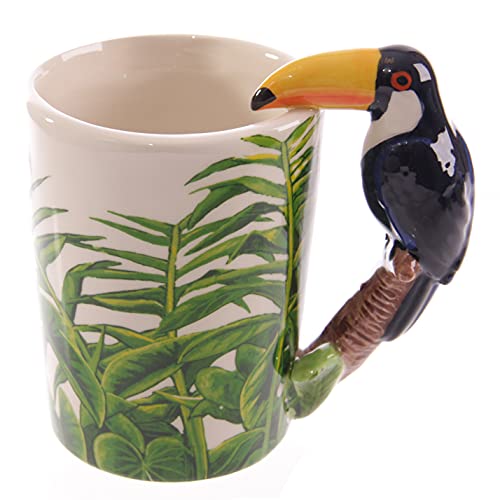 Puckator Tukan in Tschungel geformter Henkel Tasse aus Dolomit-Keramik von Puckator