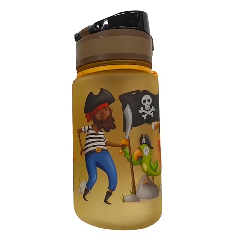 Puckator - Unzerbrechliche Trinkflasche für Kinder 350 ml - Piraten - Jolly Rogers von Puckator