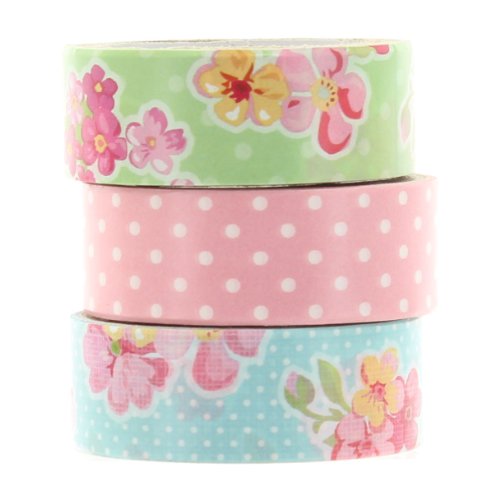 Puckator Washi Masking Tape FLORAL Klebeband 3er Set von Puckator