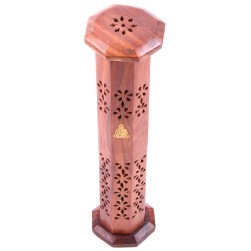 Scatola in Legno Sheesham porta Incensi a torre con disegno buddha in ottone Scatola in Legno Sheesham porta Incensi a torre con disegno buddha in ottone von Puckator