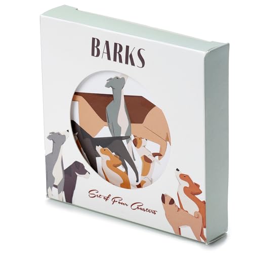Set mit 4 Untersetzern aus Kork – Hunde – Barks Dog von Puckator