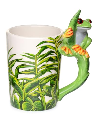 Puckator Frosch geformter Henkel Tasse aus Dolomit-Keramik von Puckator