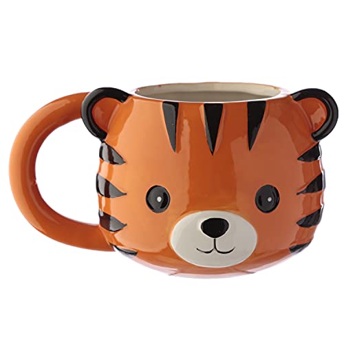 Puckator Adoramals Tiger Kopf geformte Tasse aus Dolomit-Keramik von Puckator