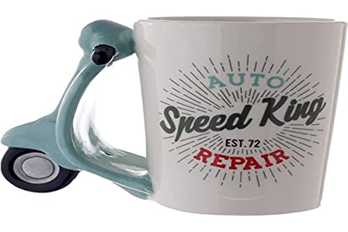 Puckator Speed King Scooter geformter Henkel Tasse aus Dolomit-Keramik von Puckator