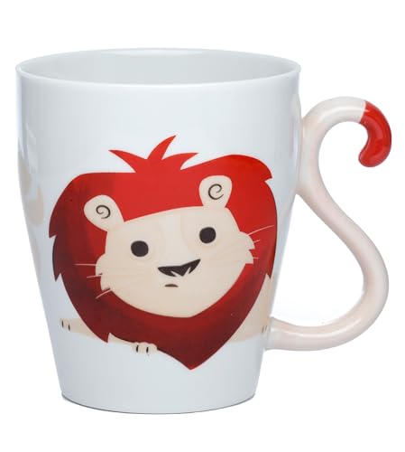 Puckator Löwe Zooniverse Schwanz geformter Henkel Tasse aus Porzellan von Puckator