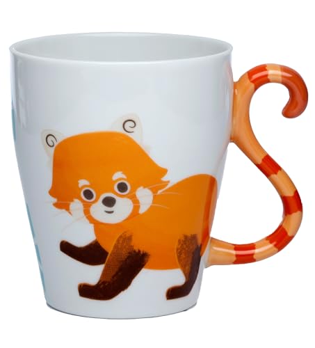 Puckator Roter Panda Zooniverse Schwanz geformter Henkel Tasse aus Porzellan von Puckator