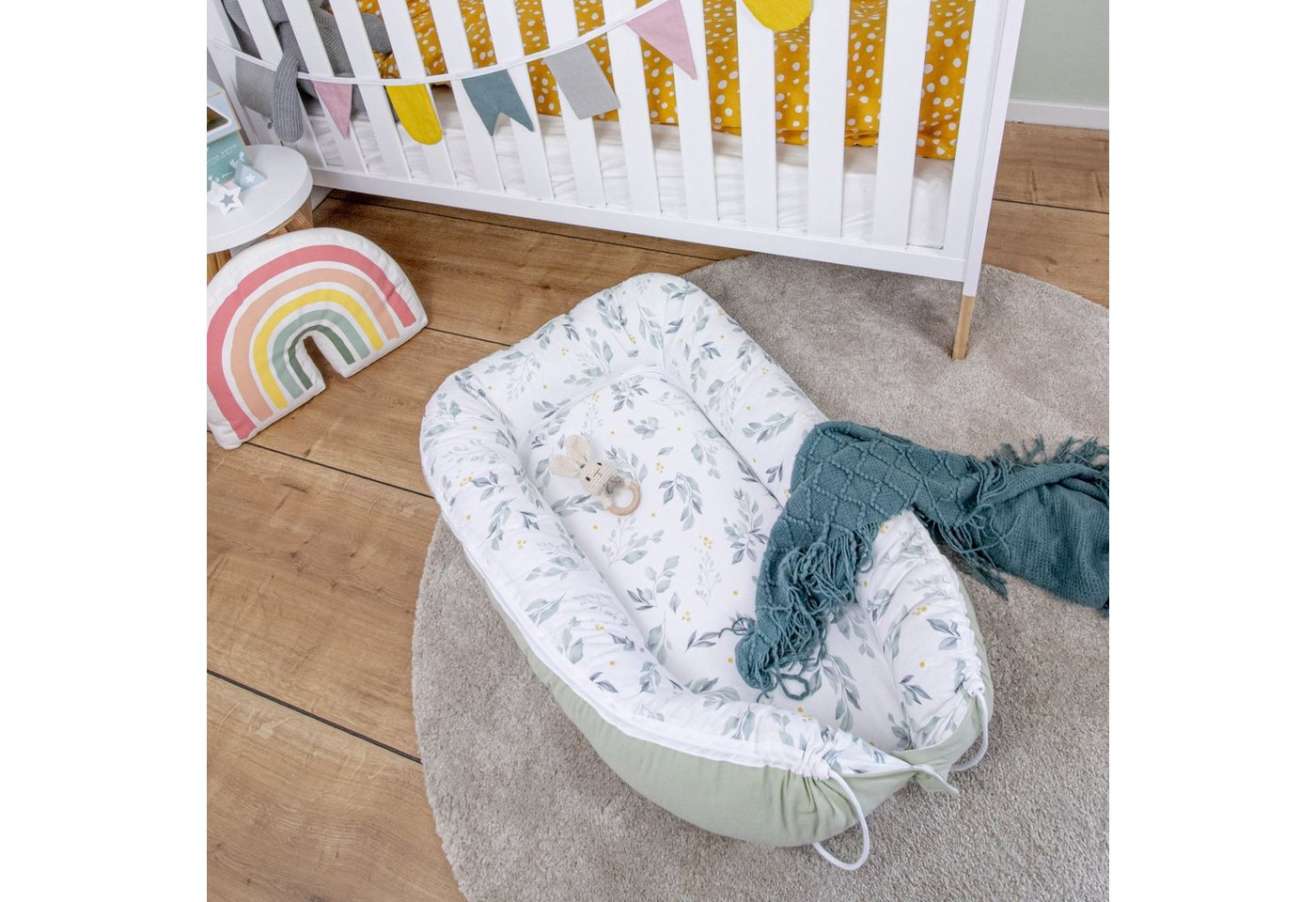 Puckdaddy GmbH Bettnestchen Flora (105x60cm) mit Zweigen und Reißverschluss von Puckdaddy GmbH