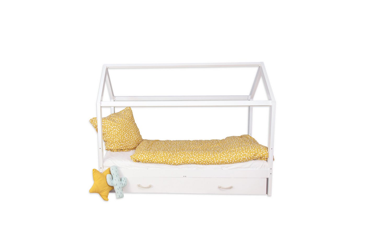 Puckdaddy GmbH Kinderbett Carlotta (200x90cm) mit abnehmbarem Rausfallschutz von Puckdaddy GmbH
