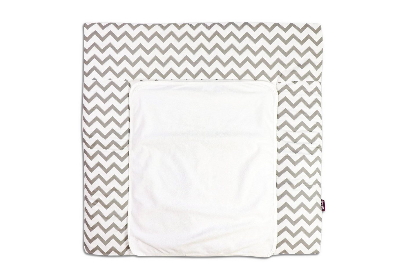 Puckdaddy GmbH Wickelauflage Svea (77x75cm) mit Chevron-Muster in Grau/Weiß von Puckdaddy GmbH
