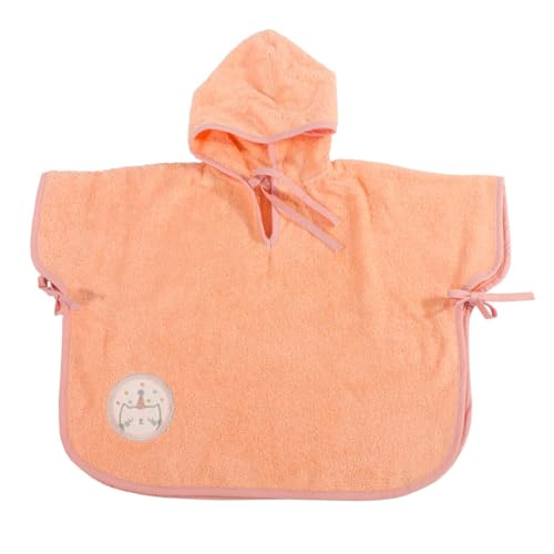 Puckdaddy Badeponcho Caja - Koralle, Kinder Badetuch von Puckdaddy