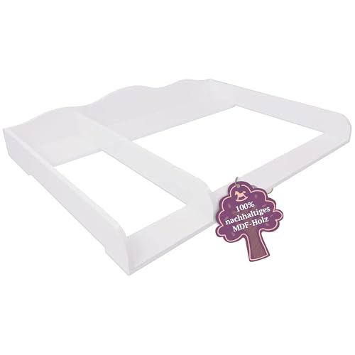 Puckdaddy Frederik | XXL Wickelaufsatz kompatibel mit IKEA Hemnes Kommoden u.Ä. | 108x80x10 cm | Wickelauflage aus MDF-Holz | Premium Wickelaufsatz inkl. Trennfach & Montagematerial zur Wandmontage von Puckdaddy