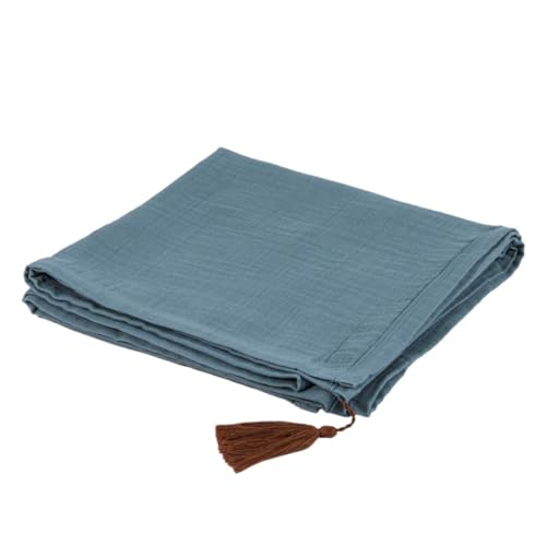 Puckdaddy Kinderdecke Astrid Musselin - Petrol 120x120 cm Kinder Decke von Puckdaddy