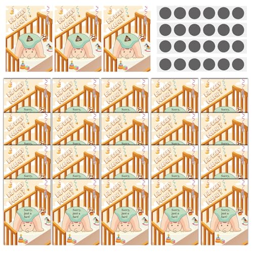 Puco Aufregendes Babyparty Spielset mit 24 Tombola Karten mit Rubbellosen für Partys. Babyparty Spiele Rubbellose von Puco