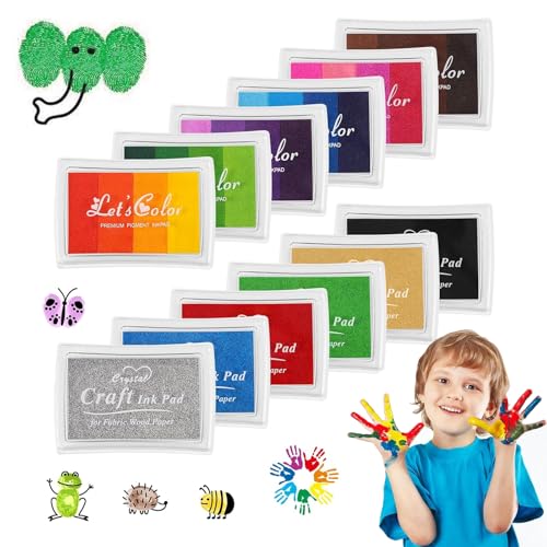12 Stück Stempelkissen Bunt 30 Farben, Stempelkissen Kinder, 7,5 x 5,5 cm Fingerstempelfarbe Ungiftig Abwaschbar Fingerabdruck für Handwerk Scrapbook Papier DIY 12 Stück Stempelkissen Bunt 30 Farben, Stempelkissen Kinder, 7,5 x 5,5 cm Fingerstempelfarbe Ungiftig Abwaschbar Fingerabdruck für Handwerk Scrapbook Papier DIY von Puedno