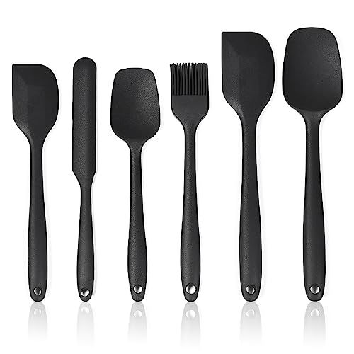 Silikon Spatel Set, 5 Stücke Teigschaber Set mit 1 Küchenpinsel, Antihaft-Küchenbackwerkzeuge Hitzebeständig bis 500°F, Lebensmittelqualität Schwarz Silikon Set Silikon Spatel Set, 5 Stücke Teigschaber Set mit 1 Küchenpinsel, Antihaft-Küchenbackwerkzeuge Hitzebeständig bis 500°F, Lebensmittelqualität Schwarz Silikon Set von Puedno