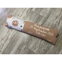 Geburtskissen Mit Originalgewicht „Süßer Löwe" Kissen Erinnerung Zur Geburt in Echtmaß Geschenk Taufe Geburtstag Waffelstoff von Puenkelinchen