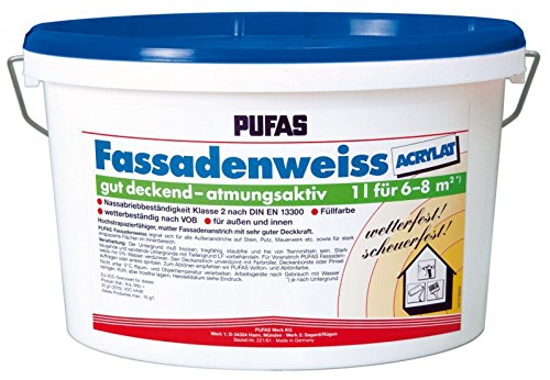 PUFAS Fassadenweiß Acrylat 5 Liter von PUFAS