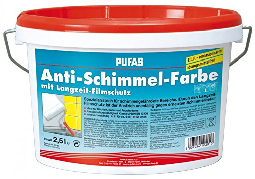 Pufas Anti Schimmelfarbe ELF 2,5 Liter von PUFAS