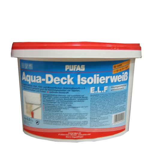 Pufas Aqua-Deck Isolierweiß ELF Nikotinsperre 10 Liter von PUFAS