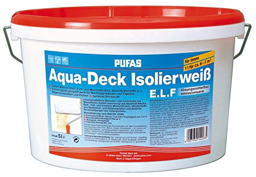 Pufas Aqua-Deck Isolierweiß ELF Nikotinsperre 5 Liter von PUFAS