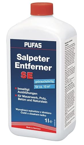 Pufas Salpeterentferner 1 Liter - gegen Ausblühung auf Putz, Beton Ziegel, Naturstein, Klinker von Pufas Werk KG