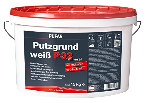 PUFAS P32 Putzgrund Spezialgrundierung, lösemittelfrei, für innen und außen 15kg, weiß von PUFAS