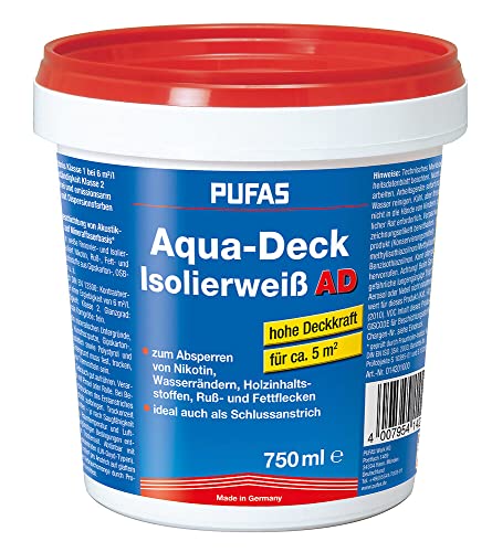 Pufas Aqua-Deck Isolierweiß E.L.F. 12,5L Isolierfarbe von PUFAS