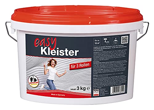 Pufas easy Kleister 3 kg gebrauchsfertig für glatte und geprägte Vliestapeten sowie Vlies-Rauhfaser von PUFAS