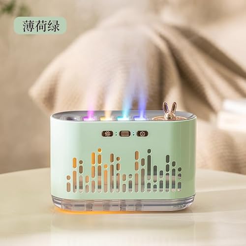 Pufei 1PC -Luftbefeuchter für Schlafzimmer 700 ml RGB Farb ändern Musiksynchronisierungsluft Luftbefeuchter 5 Düsenspray Design Cool Mist Feuchtigkeit mit super ruhigem und automatisch abgeschaltetem von Pufei
