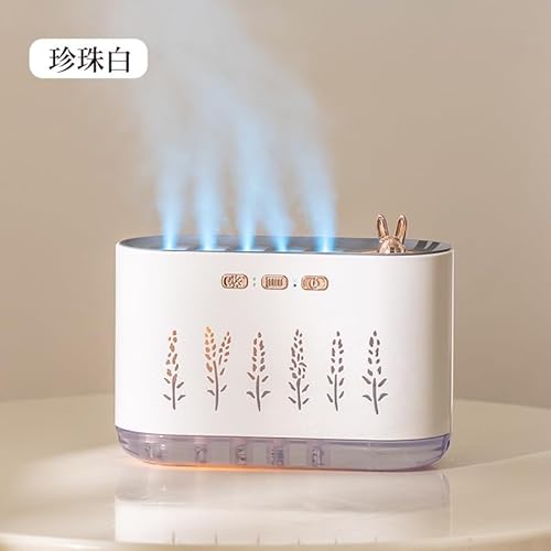 Pufei 1PC -Luftbefeuchter für Schlafzimmer 700 ml RGB Farb ändern Musiksynchronisierungsluft Luftbefeuchter 5 Düsenspray Design Cool Mist Feuchtigkeit mit super ruhigem und automatisch abgeschaltetem von Pufei
