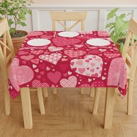 Blissful Hearts Tischdecken Küche Und Esszimmer Tischdecke Dekor Valentinstag Geschenk Für Zu Hause Geschenke Sie von PuffinLime