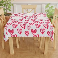 Lovely Hearts Tischdecke Küche Und Esszimmer Dekor Einweihungsparty Geschenk Für Zu Hause Geschenke Sie von PuffinLime