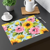 Sonnenblumen Platzset Aus Baumwolle, 1 Stück Küche Und Esszimmer Küchendekor Dekor Wohndekor Geschenk Für Zuhause Sie von PuffinLime