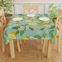 Zitronen Und Blumen Tischdecke Küche Esszimmer Dekor Einweihungsgeschenk Geschenk Für Zuhause Geschenke Sie von PuffinLime