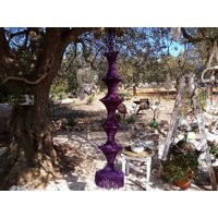 Gehaekelter Lampenschirm Boho Ibiza von PugliaVintage