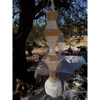 Gehaekelter Lampenschirm Boho Ibiza von PugliaVintage