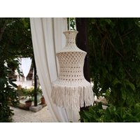 Gehaekelter Lampenschirm Boho Ibiza von PugliaVintage