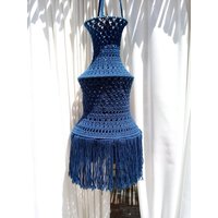 Gehaekelter Lampenschirm Boho Ibiza von PugliaVintage