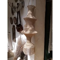 Gehaekelter Lampenschirm Boho Ibiza von PugliaVintage