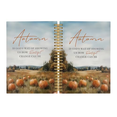 Pugwak Fall Christian Journal Notebook - Autumn Bible Journaling Notebooks College Ruled for Work School, Fall Christian Gifts for Women, Office Supplies, Hardcover Spiral Notebook 5.5"x8.3" von Pugwak