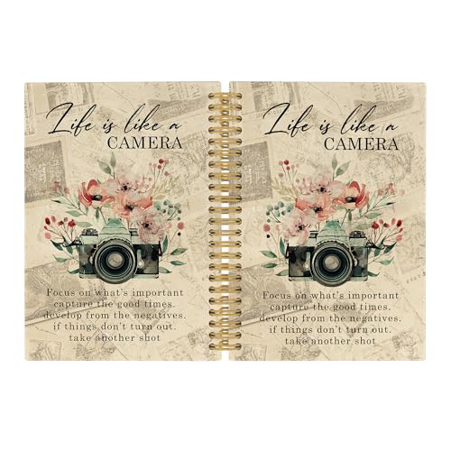 Pugwak Inspirational Journal Notebook - Motivational Notebooks College Ruled for Work School, Gifts for Photographers, Office Supplies, Hardcover Spiral Notebook 5.5"x8.3" von Pugwak