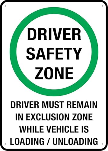 Driver Safety Zone 20,3 x 30,5 cm, rostfreies Aluminium, UV-geschützt, wasserdicht, wetterfest und lichtbeständig, 4 vorgebohrte Löcher Driver Safety Zone 20,3 x 30,5 cm, rostfreies Aluminium, UV-geschützt, wasserdicht, wetterfest und lichtbeständig, 4 vorgebohrte Löcher von Puhayexi