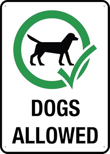 Puhayexi Blechschild mit Aufschrift "Dogs Allowed", 30,5 x 20,3 cm, ideal für Garten und Hof, Wanddekoration Puhayexi Blechschild mit Aufschrift "Dogs Allowed", 30,5 x 20,3 cm, ideal für Garten und Hof, Wanddekoration von Puhayexi