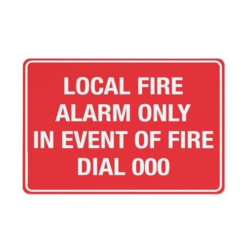 Puhayexi Local Fire Alarm Only In Event Of Fire Dial 000 Schild 30,5 x 20,3 cm Blechschild, ideal für Garten und Hof, Wanddekoration Puhayexi Local Fire Alarm Only In Event Of Fire Dial 000 Schild 30,5 x 20,3 cm Blechschild, ideal für Garten und Hof, Wanddekoration von Puhayexi