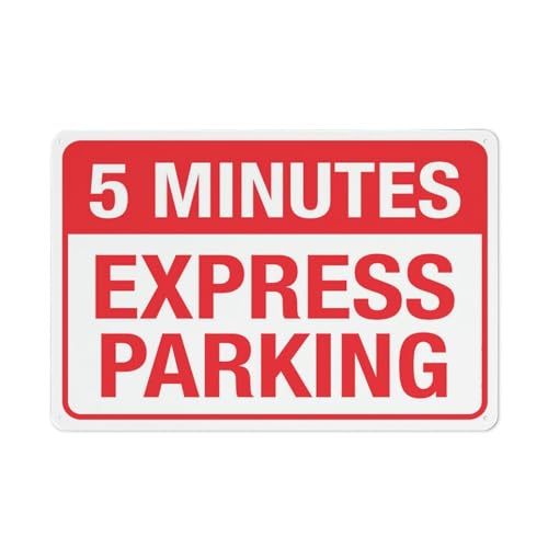 Puhayexi Metallschild mit Aufschrift "5 Minutes Express Parking", 30,5 x 20,3 cm, für Geschäft, Arbeitsplatz, Büro, Zuhause, Lieferschilder, Straßenschilder, Gartenschilder Puhayexi Metallschild mit Aufschrift "5 Minutes Express Parking", 30,5 x 20,3 cm, für Geschäft, Arbeitsplatz, Büro, Zuhause, Lieferschilder, Straßenschilder, Gartenschilder von Puhayexi