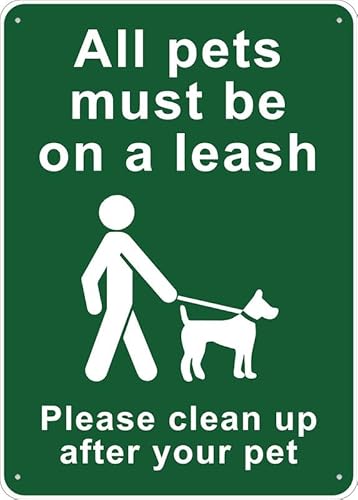 Puhayexi Metallschild mit Aufschrift "All Pets Must Be On A Leas", 30,5 x 20,3 cm, Metallschilder für Geschäft, Arbeitsplatz, Büro, Zuhause, Lieferschilder, Straßenschilder, Gartenschilder Puhayexi Metallschild mit Aufschrift "All Pets Must Be On A Leas", 30,5 x 20,3 cm, Metallschilder für Geschäft, Arbeitsplatz, Büro, Zuhause, Lieferschilder, Straßenschilder, Gartenschilder von Puhayexi